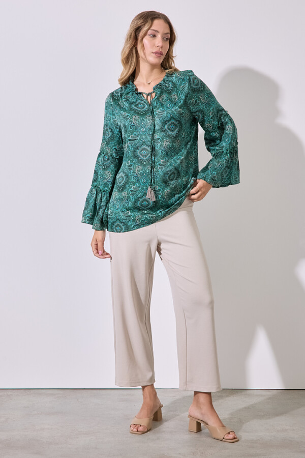 Blusa Arabescos VERDE/MULTI