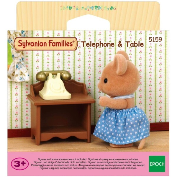 Sylvanian Families Teléfono Y Mesa Set Juguete Niños Sylvanian Families Teléfono Y Mesa Set Juguete Niños