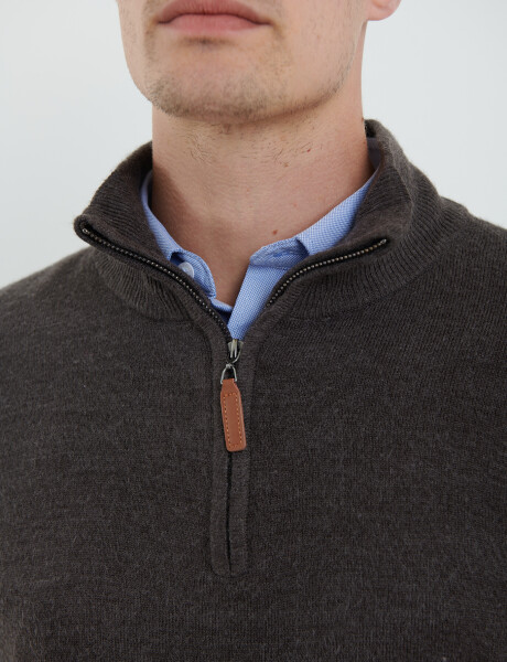 470415 SWEATER MEDIO CIERRE HARRINGTON URBAN Gris Oscuro Melange