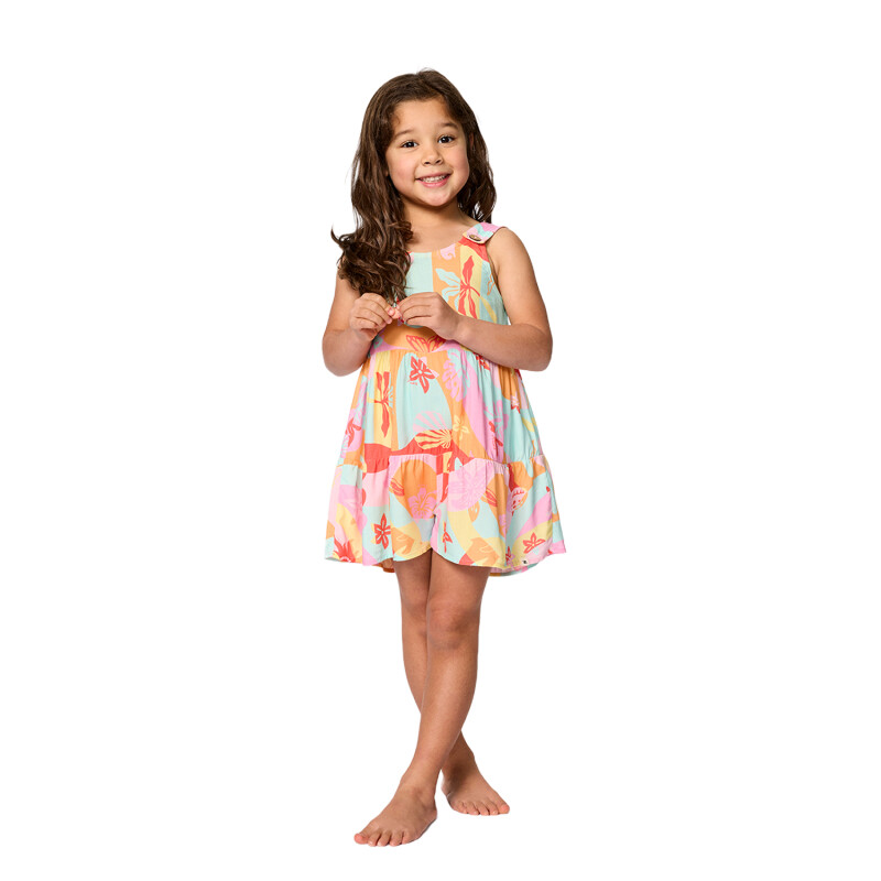 Vestido Rip Curl Island Days Romper Niña - Multicolor Vestido Rip Curl Island Days Romper Niña - Multicolor