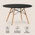 Mesa Comedor ComboHome Eames Redonda Laqueada 100Cm Premium Negro 1