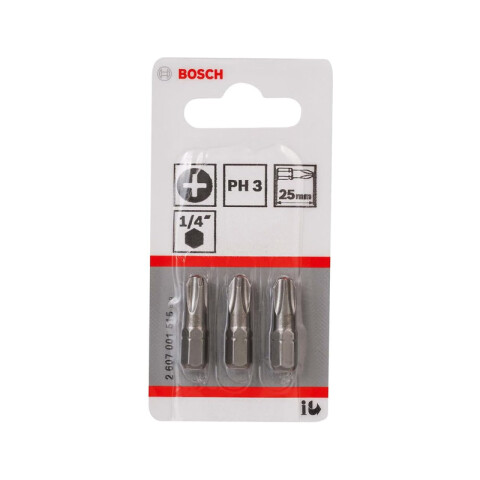 3 puntas para atornillar Phillips 3 25mm Bosch BS8092