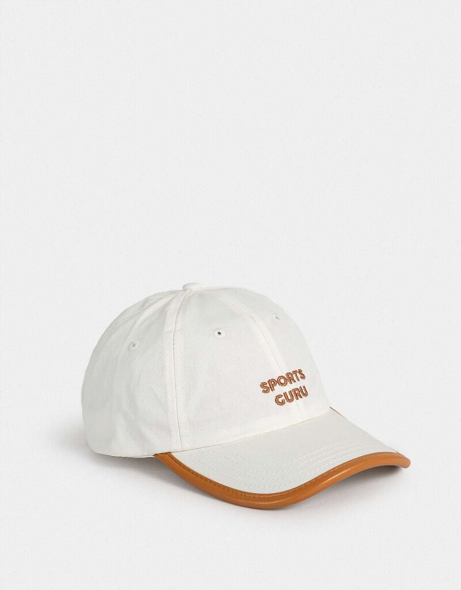 Gorra Canvas Bordada - Blanco Crudo 