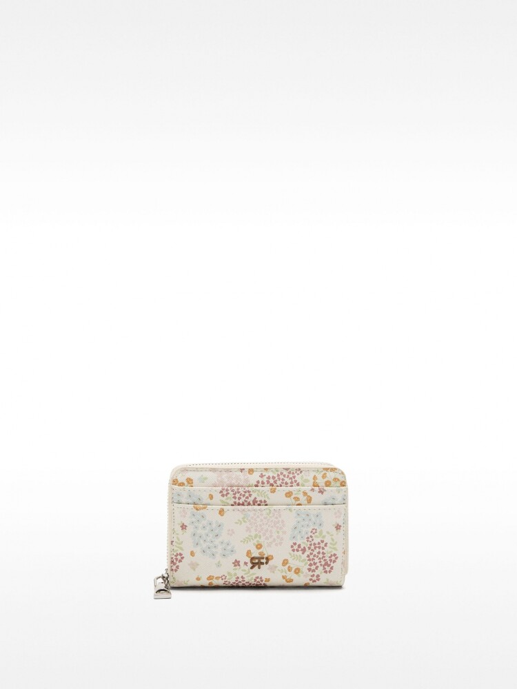 Cartera Con Textura Estampado Floral multicolor