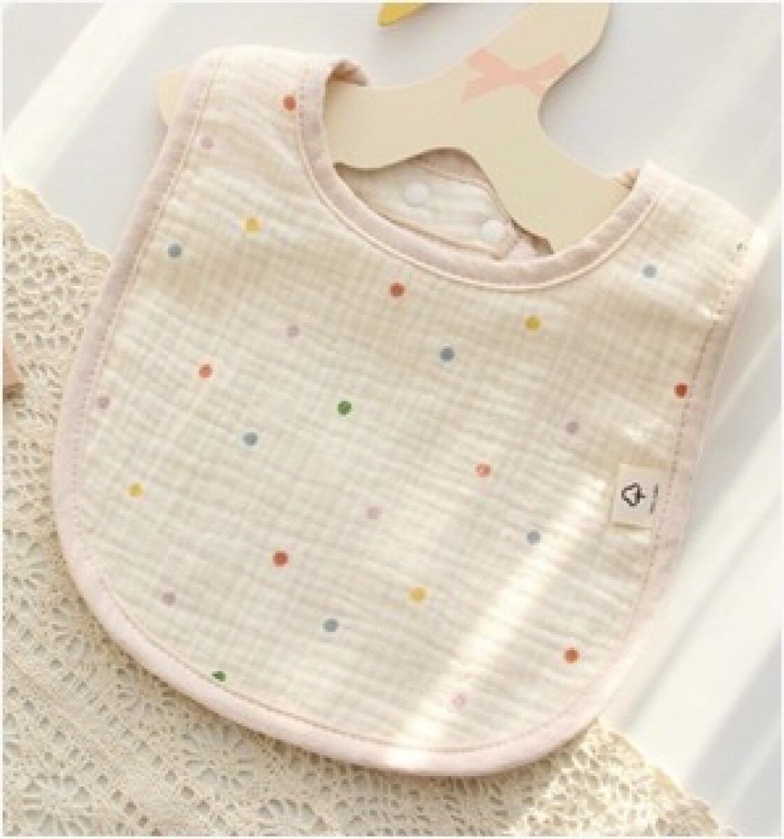 Babero muselina - dots 