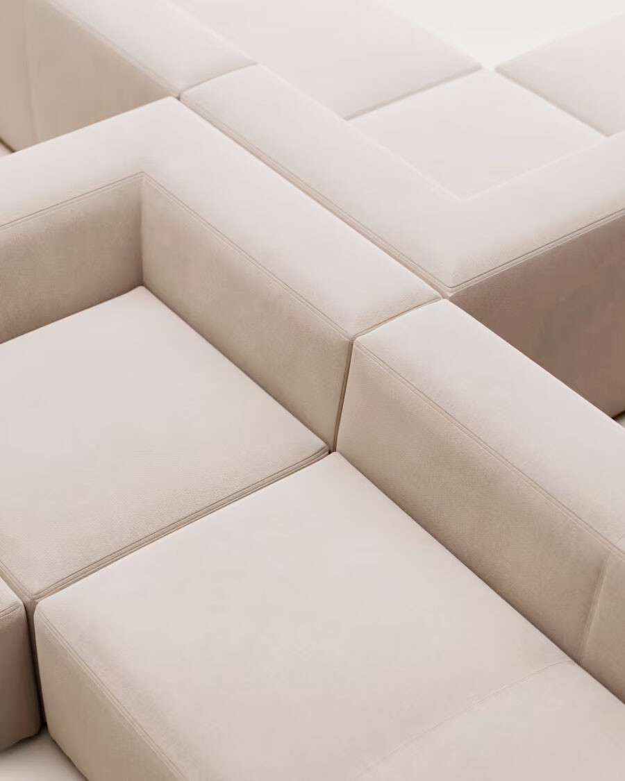 Sofá rinconero Blok 4 plazas beige 290 x 290 cm Sofá rinconero Blok 4 plazas beige 290 x 290 cm