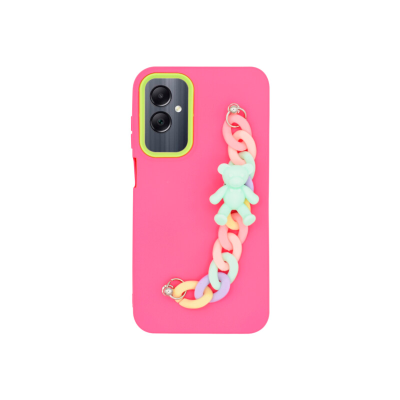 Protector para Samsung Galaxy A05 fucsia correa multicolor Protector Para Samsung Galaxy A05 Fucsia Correa Multicolor