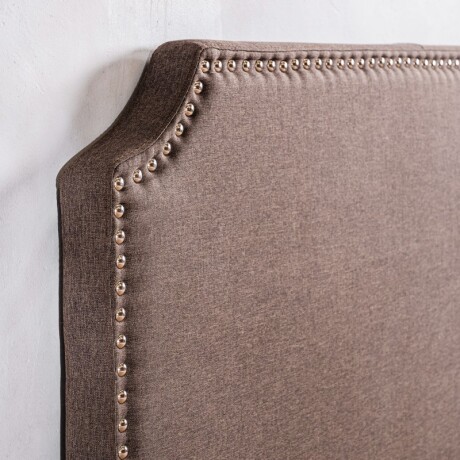 Respaldo Tapizado En Tela Linen Marrón