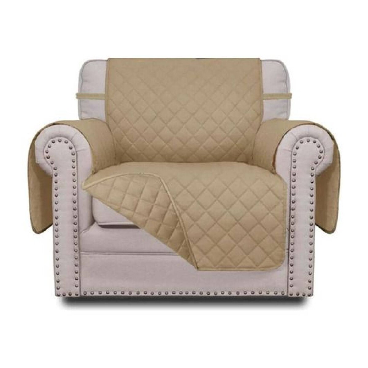 Cubre sofá Cotton Flor de 1 cuerpo - Beige 