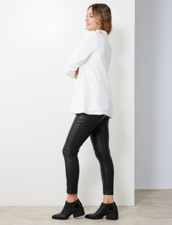 Blazer Crepe Manga Fruncida CRUDO