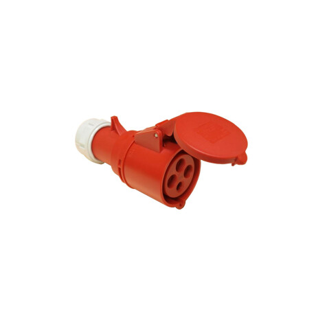 Ficha hembra PCE IP-44 380/440V H6 rojo 16A 3P+T