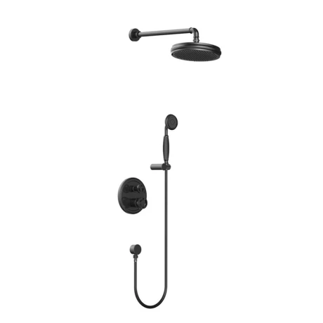 Griferia Ducha De Empotrar Industrial Negro Mate Aqualia 000