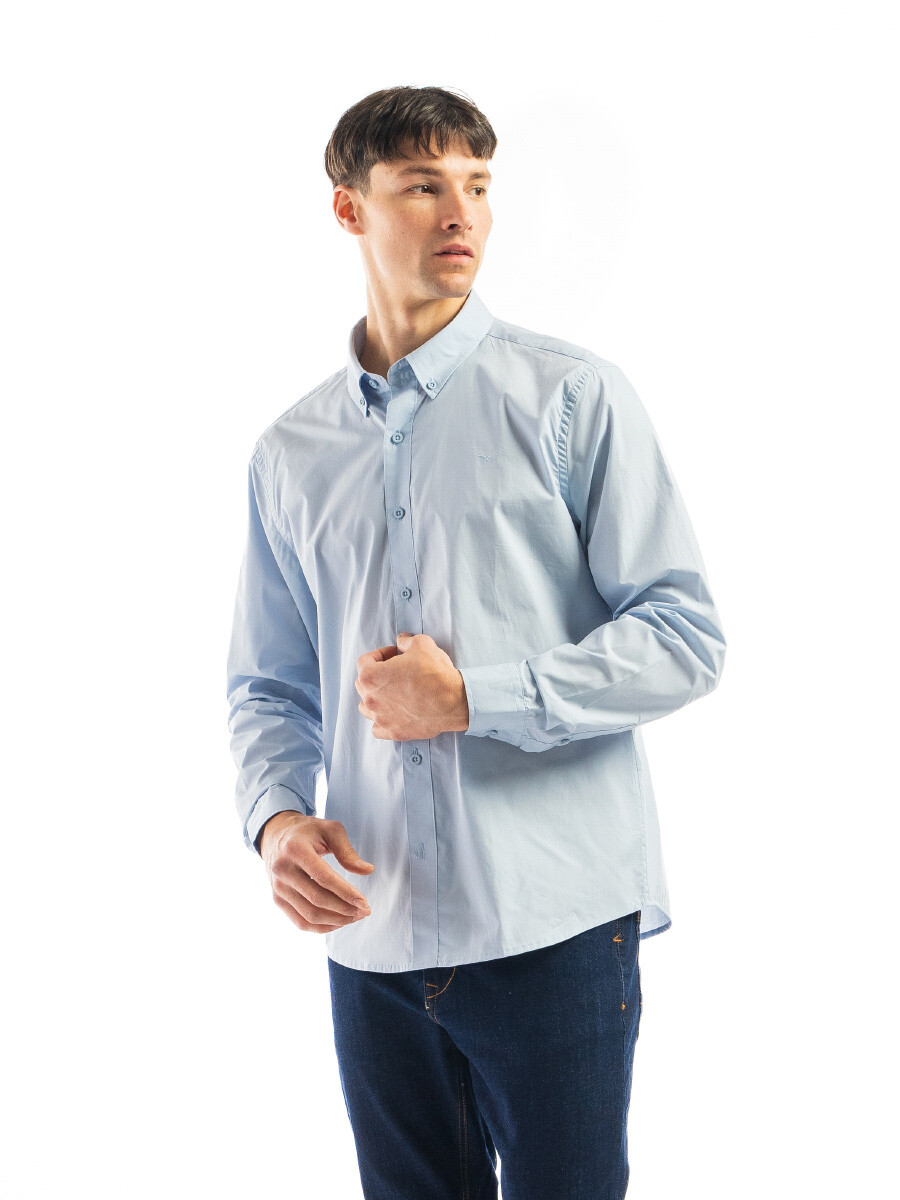 Camisa Manga Larga Algodón Principe - Celeste 