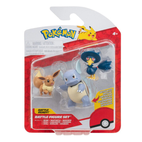 Pokemon Battle Figure Set Eevee + Wartortle + Murkrow Pokemon Battle Figure Set Eevee + Wartortle + Murkrow