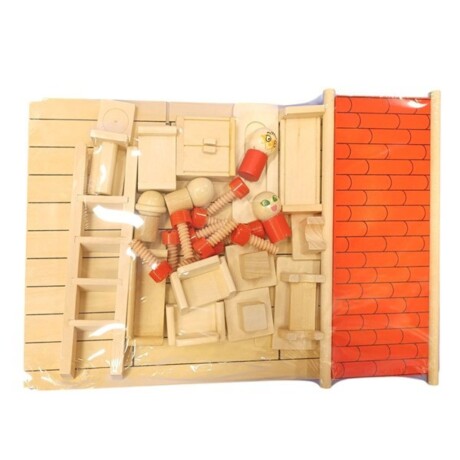Casita de madera para armar 42 piezas con accesorios Casita de madera para armar 42 piezas con accesorios