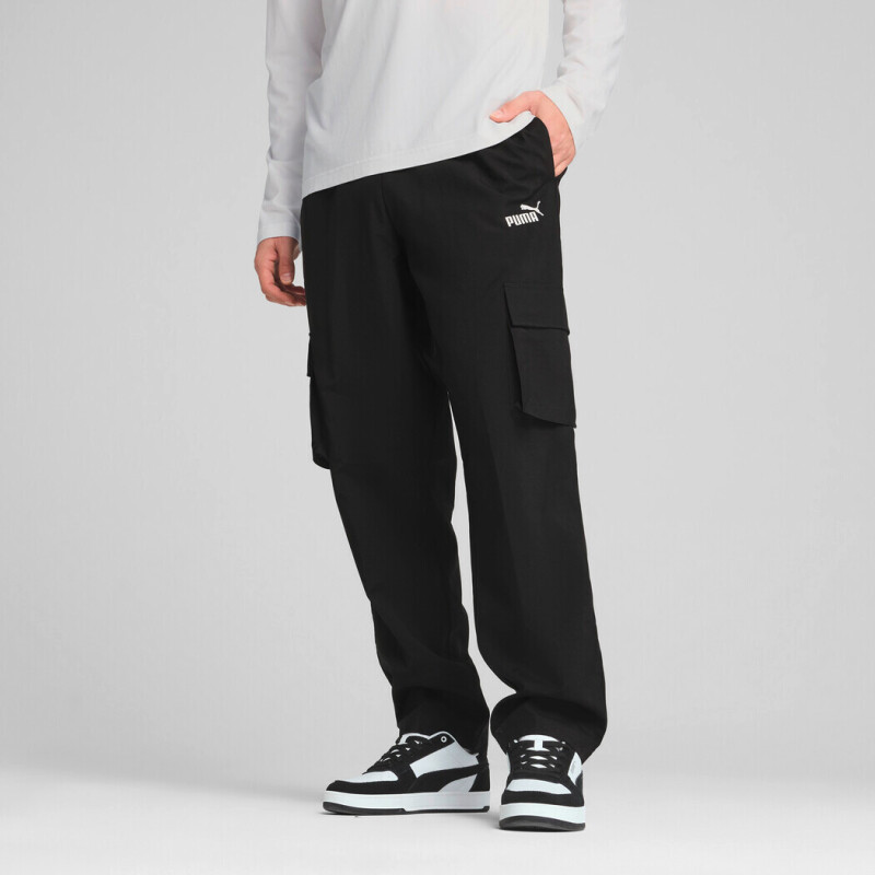 Pantalón Largo Ess No. 1 Logo Woven Cargo Pantalón Recto de Hombre Negro