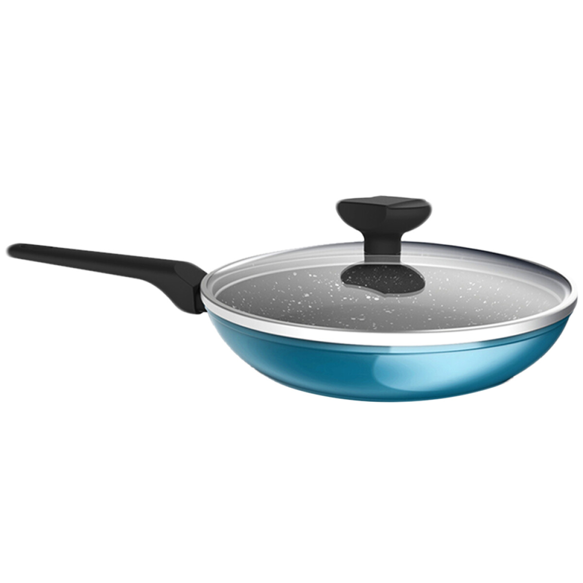 Sartén individual - Sartén Joyoung - Azul con tapa 28cm 