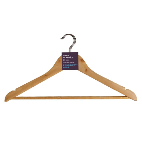 Set X3 Perchas Paramount 44.5cm en Madera para Colgar Ropa Natural