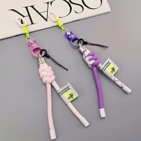 Llavero con cordones de colores Violeta