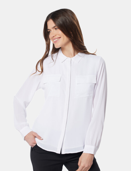 BLUSA MANGA LARGA Blanco