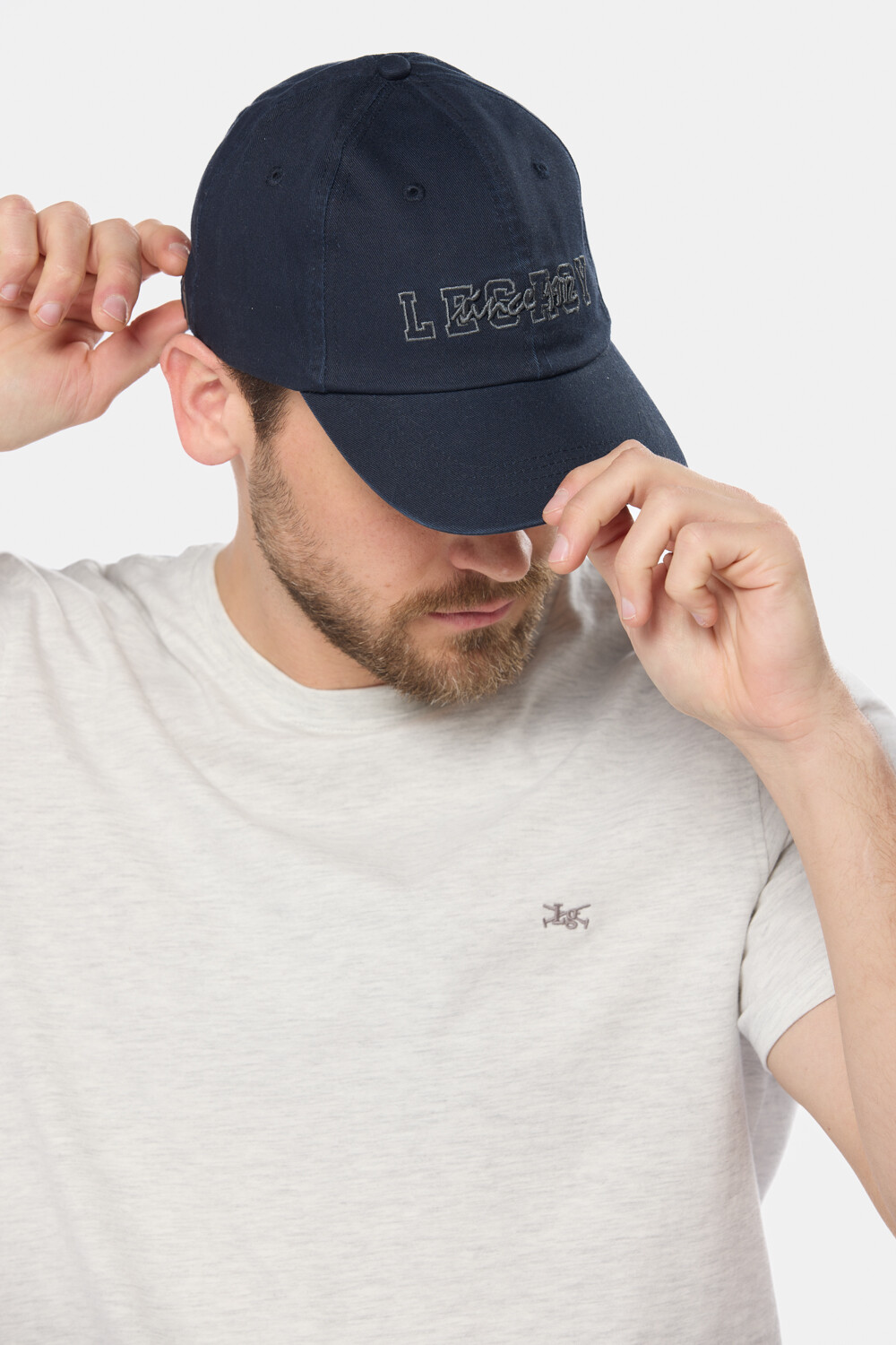 GORRO VISERA DE LONA BORDADO Azul