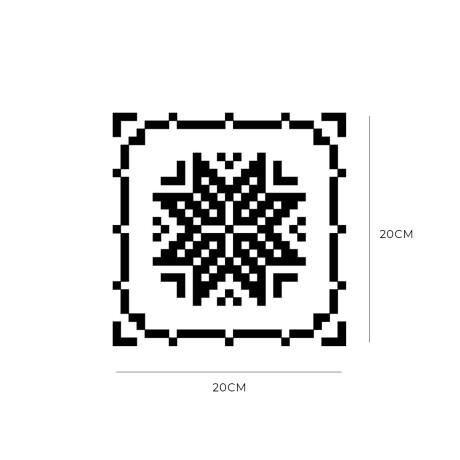 Revestimiento Vinilico X20pc 20x20 Mosaico Azulejo Jug004020-m3