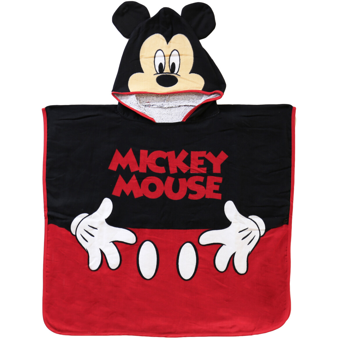 Toalla Disney Poncho Mickey - Negro - Rojo 