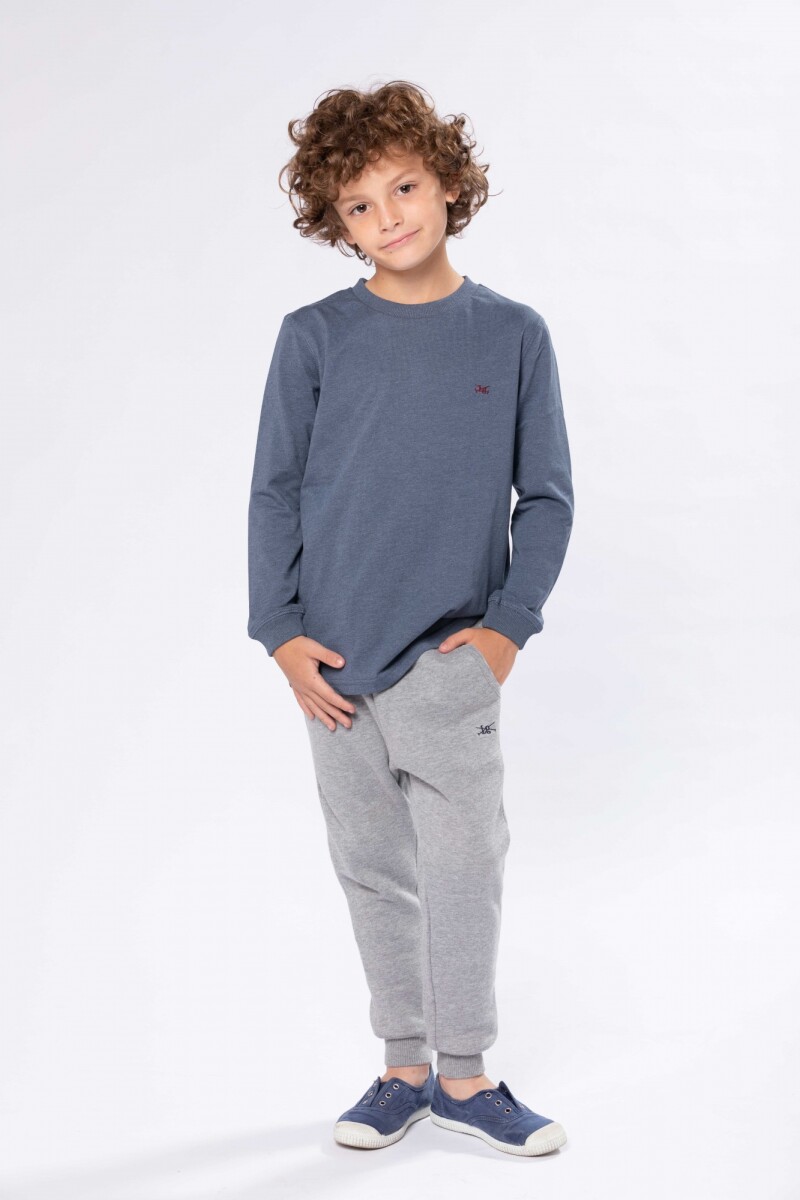 PANTALÓN DEPORTIVO CON PUÑO - Gris 