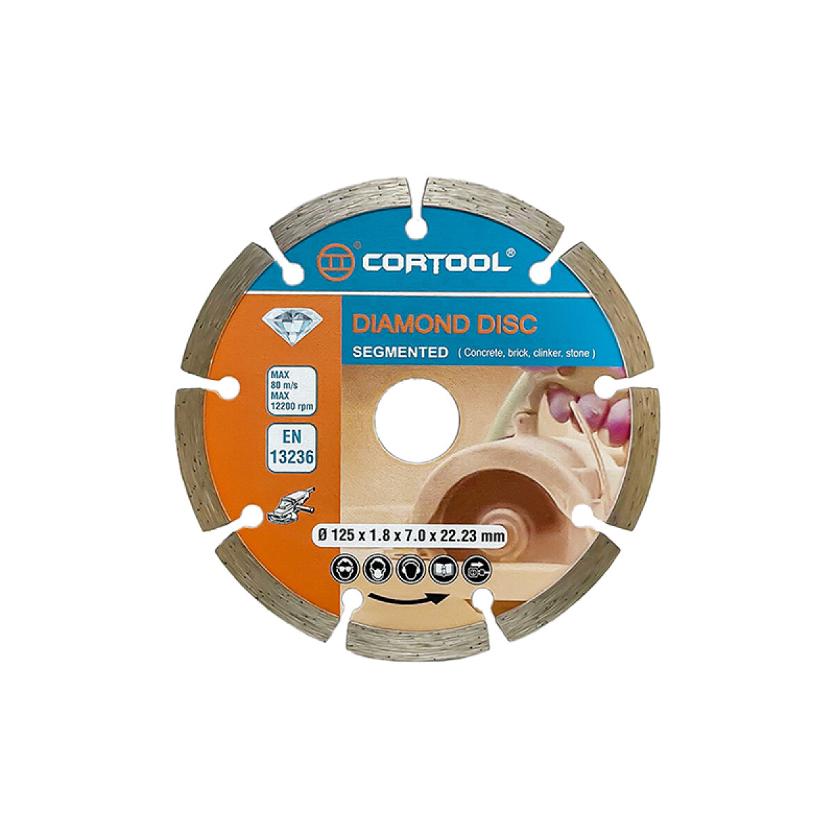 Disco diamantado segmentado 180x7x22,2x2,4 mm - CT1105 