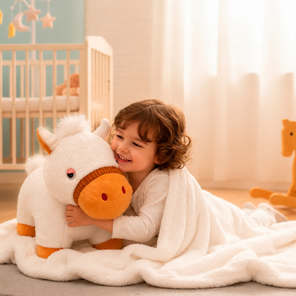 Frazada Peluche 1.60m X 1.00m Caballo