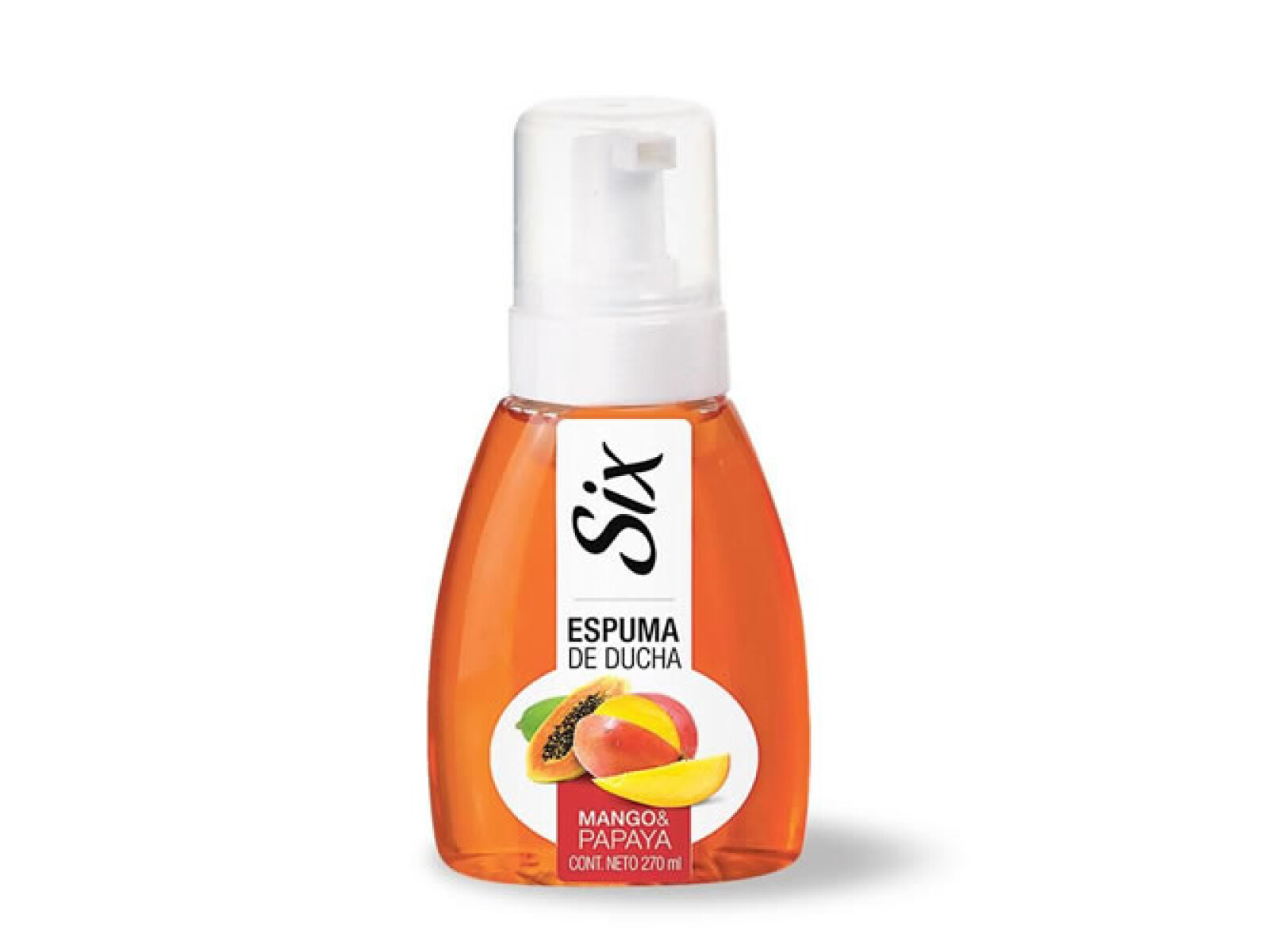 Espuma de Baño Six Papaya y Mango – Limpieza y Suavidad