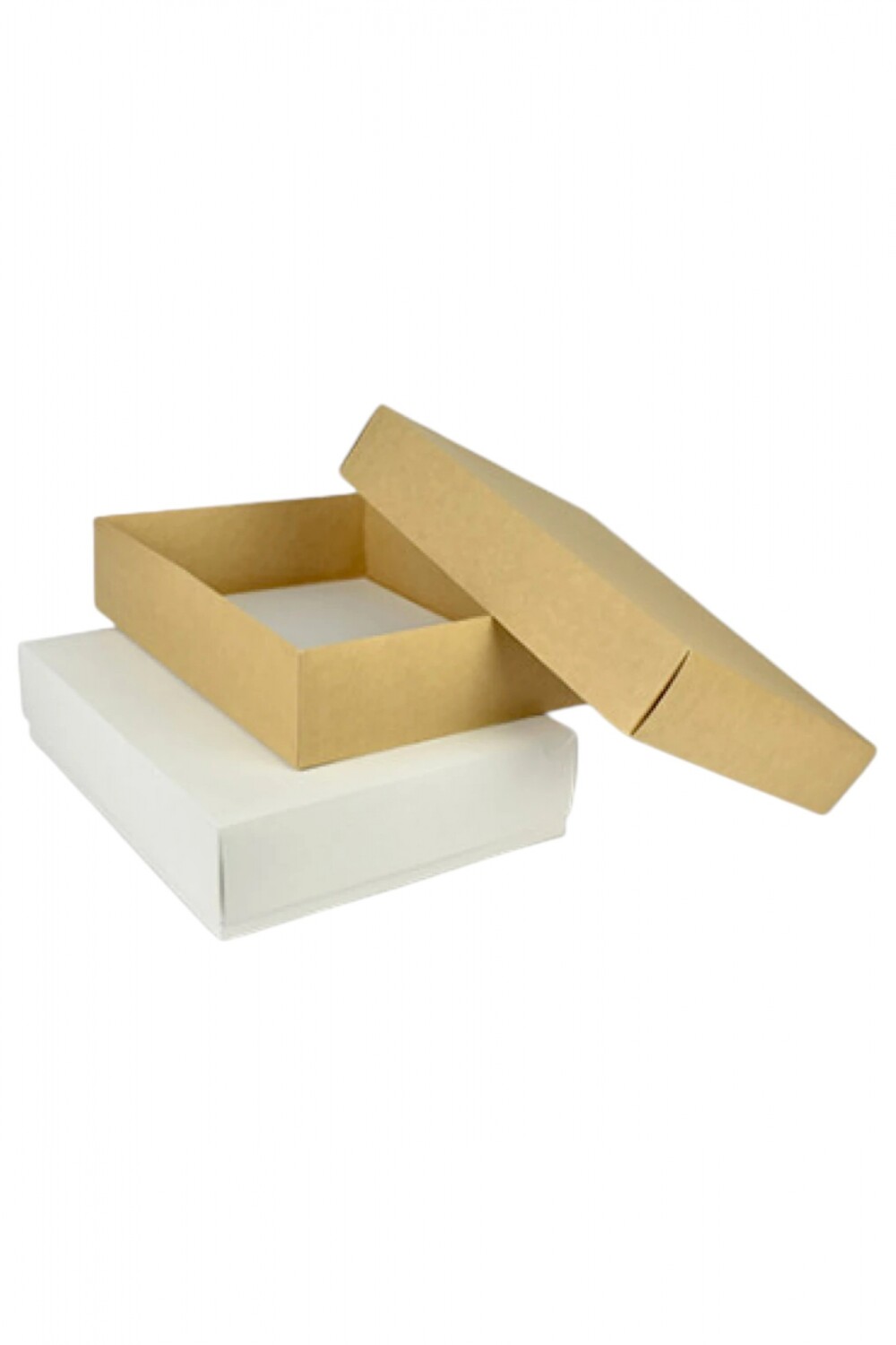 Caja Rectangular 30x40x9 cm - REVERSIBLE BLANCO MADERA — PaperPack