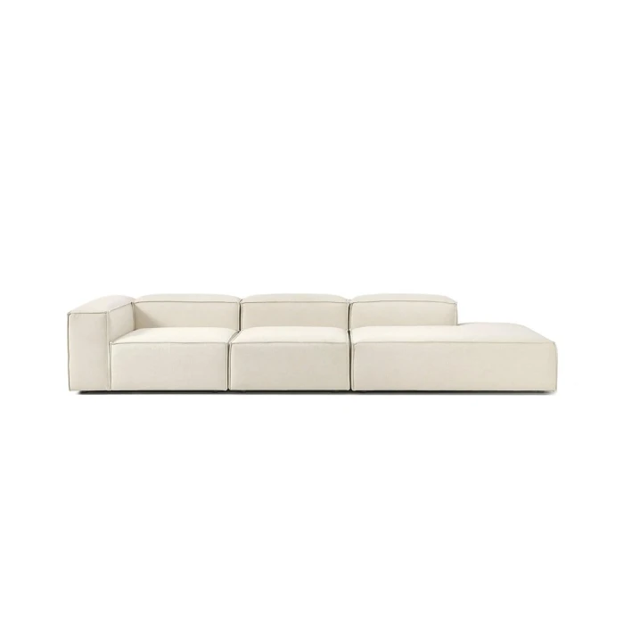 Sillón Nicole Esquinero + Respaldo + Chaise Lounge Beige