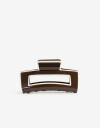Broche Glossy Broche Rectangular Bicolor - Marron Chocolate