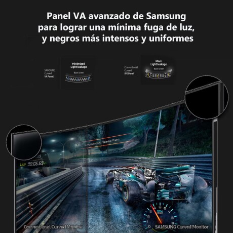 Monitor Samsung 24"F390 Curvo Fhd 4GTG 60HZ 001