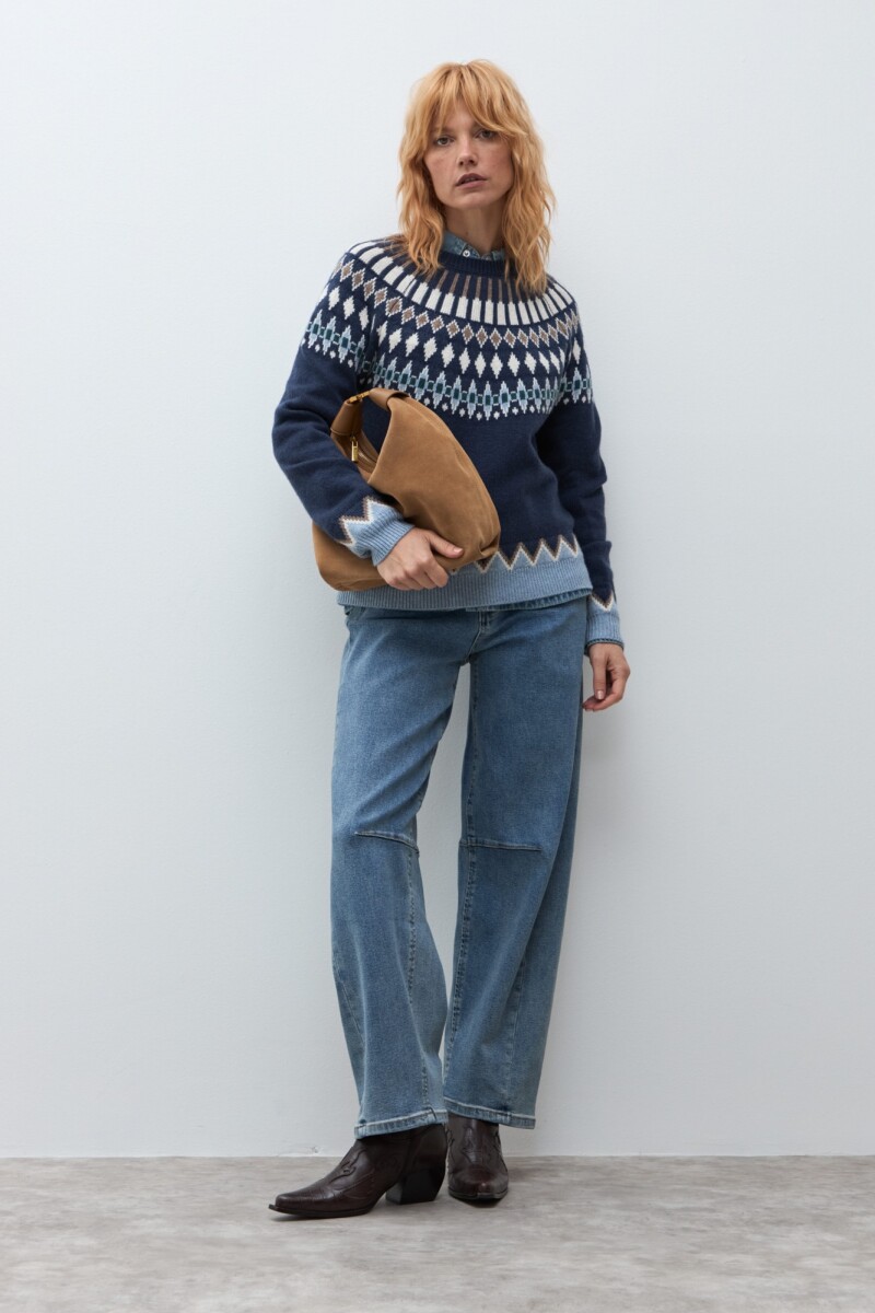 Sweater Bariloche azul marino