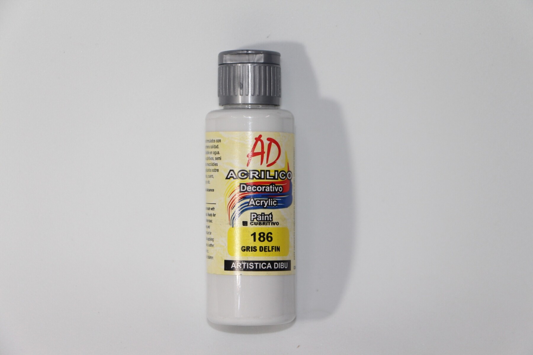 PINTURA ACRILICA ARTISTICA DIBU 60 ML. DIFERENTES COLORES - COLOR GRIS DELFIN 186 