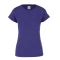 Camiseta jaspe a la base dama - Morado jaspe