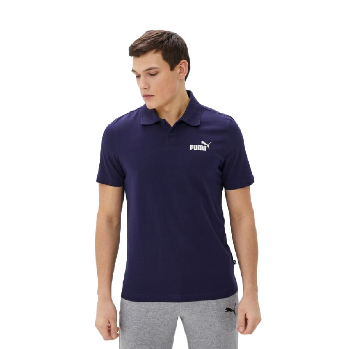 Remera de Hombre Puma Polo Essentials Puma - Azul Marino 