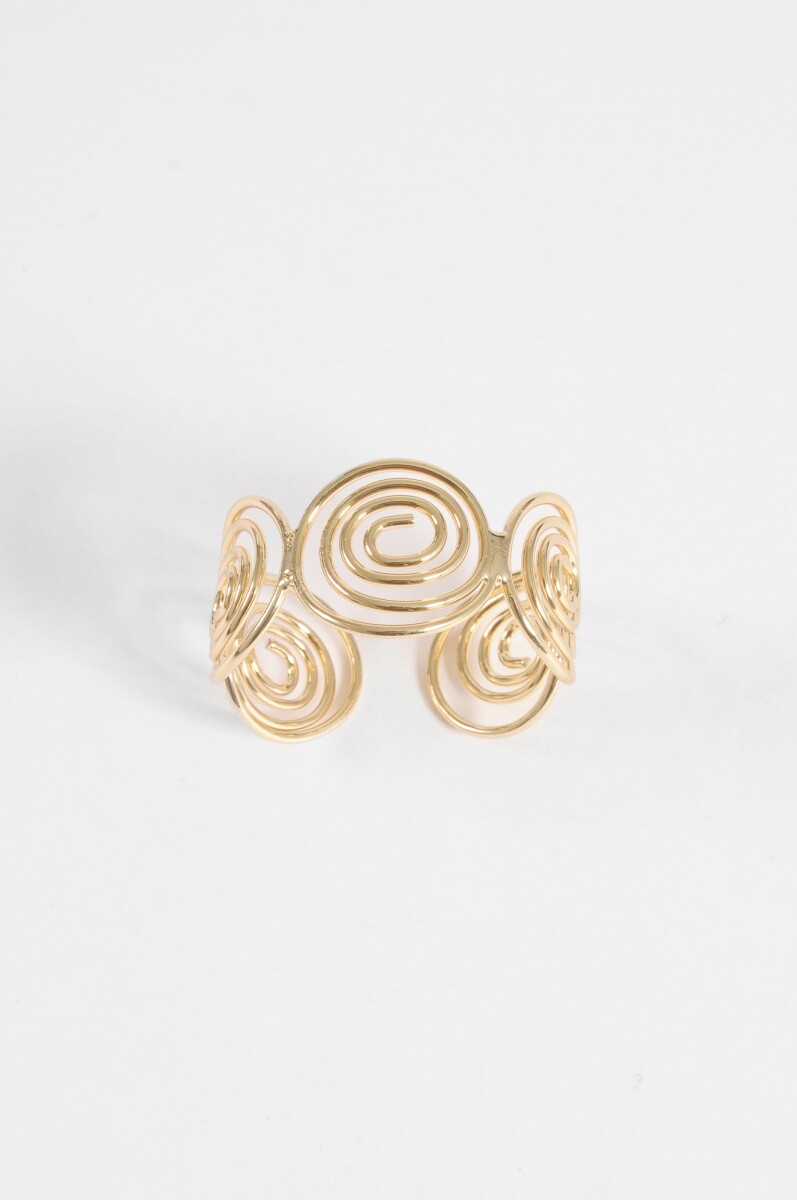 Pulsera cuff espiral - dorado 