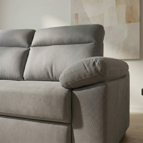 Sofá Owen - Tela Microfibra - 2 cuerpos 12091 (Gris)
