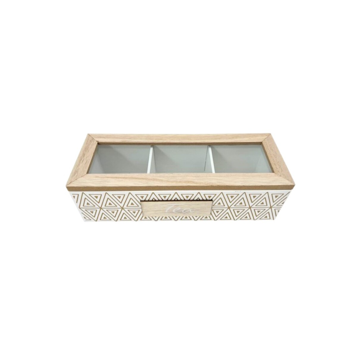 CAJA DE MADERA PARA TE 24 X8,7X7CM - BLANCO 