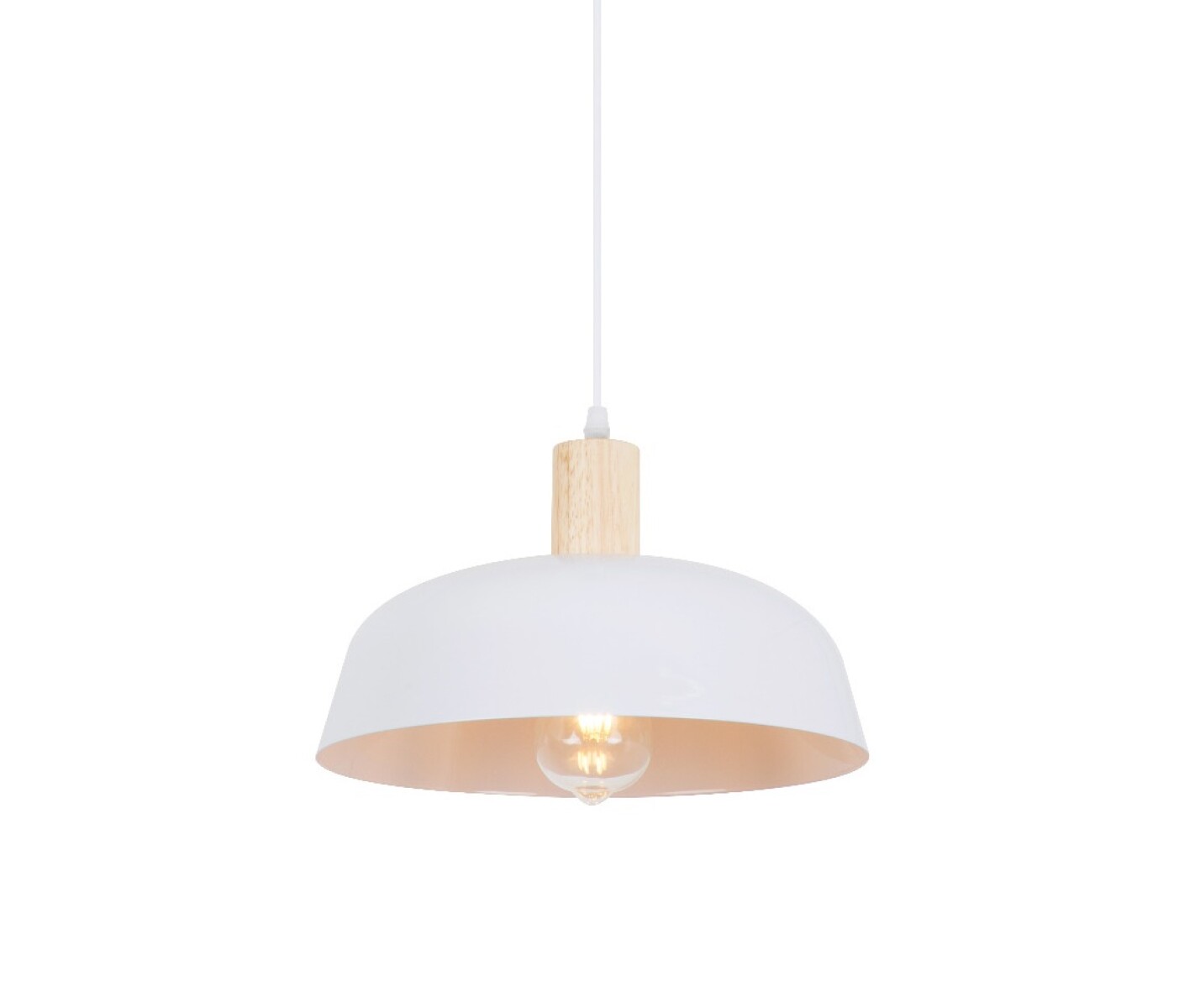 Colgante Para Techo En Madera Y Metal - Blanco 