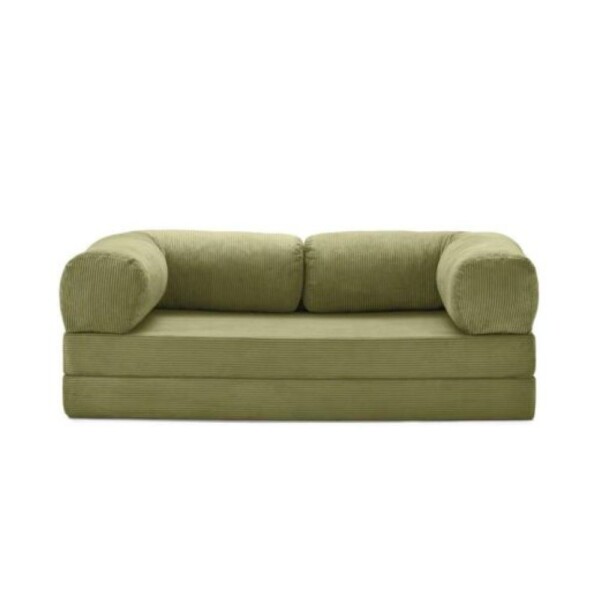 Sofá Sillón Cama ComboHome Teddy Premium 3 Cuerpos Corderoy Verde 1