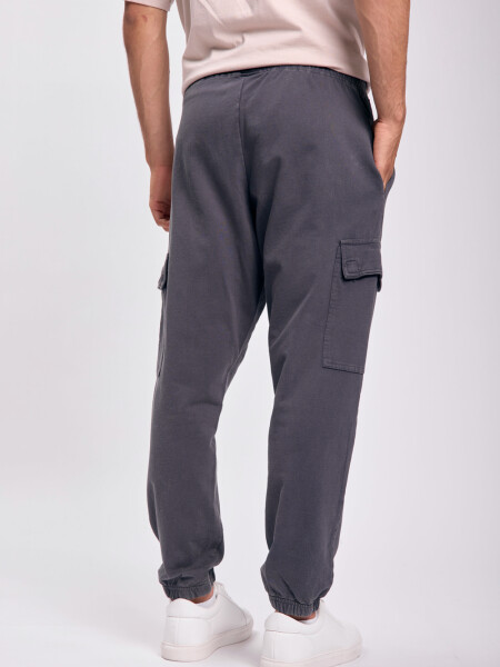 Pantalón deportivo cargo jogger Gris Oscuro