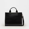 Cartera de mano Capri en cuero liso vegetal Negro