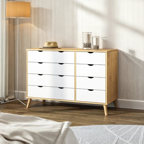 Cómoda 8 Cajones Madera - Linea Dublin Blanco