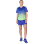 Polo Running Road Fade SS Top Mujer Cobalt Burst/illuminate Green