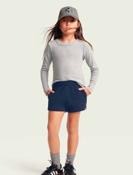SHORT INFANTIL ESTILO RUNNING AZUL