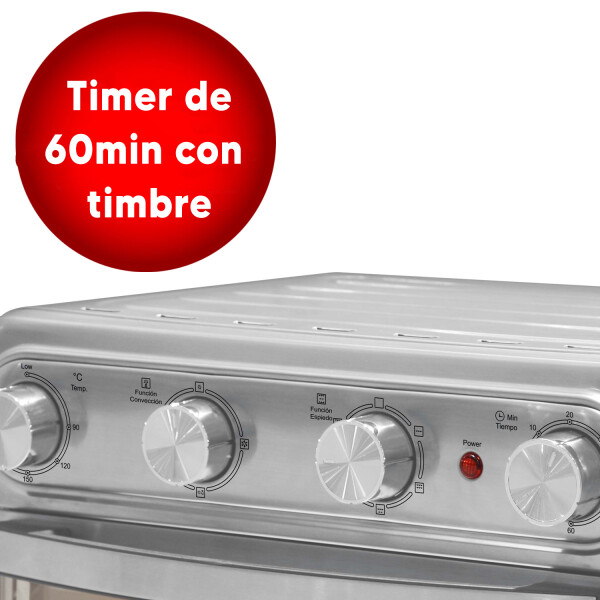 Horno Y Freidora Sin Aceite Punktal Pk-064 Ix 33 Lts HORNO FREIDORA PK-064 IX 33LTS INOX